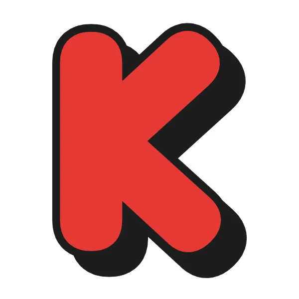 How to draw bubble letter K: step 4 of 4