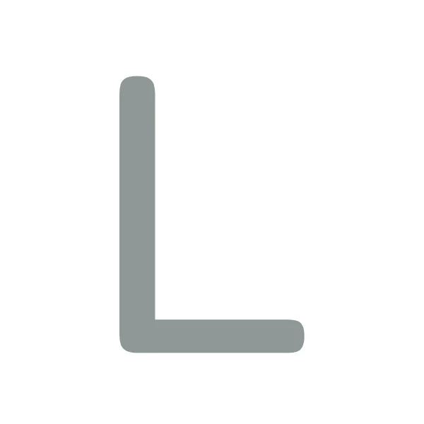 How to draw bubble letter L: step 1 of 4