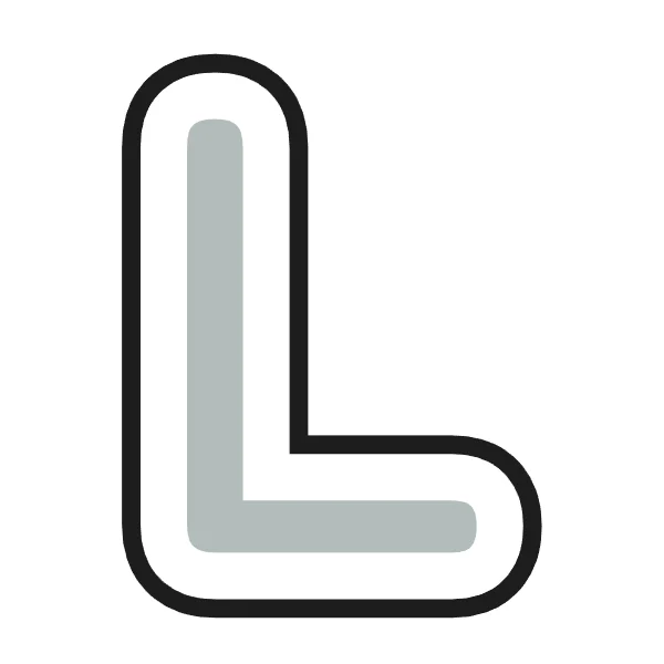 How to draw bubble letter L: step 2 of 4