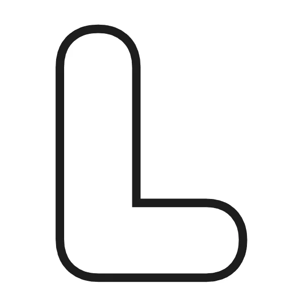 How to draw bubble letter L: step 3 of 4