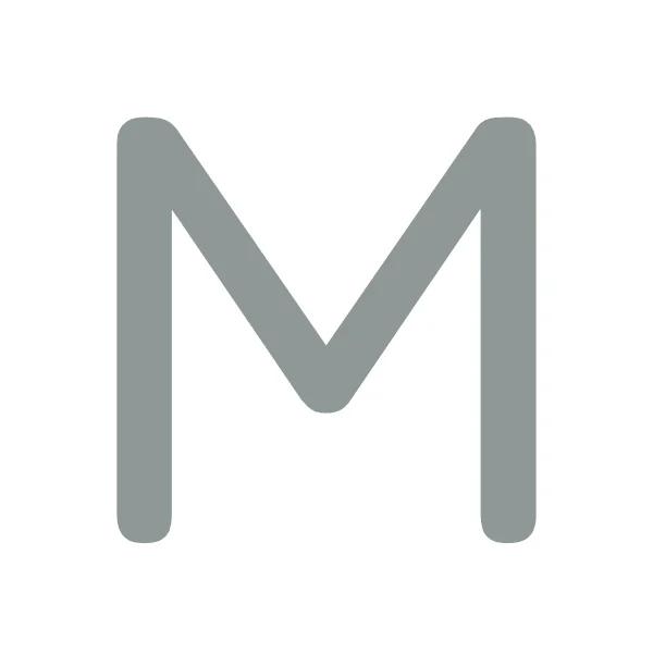 How to draw bubble letter M: step 1 of 4