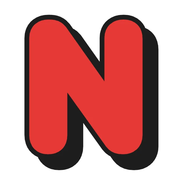 How to draw bubble letter N: step 4 of 4