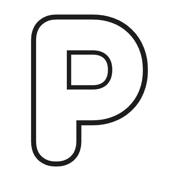 How to draw bubble letter P: step 3 of 4