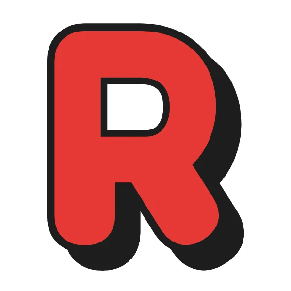 How to draw bubble letter R: step 4 of 4
