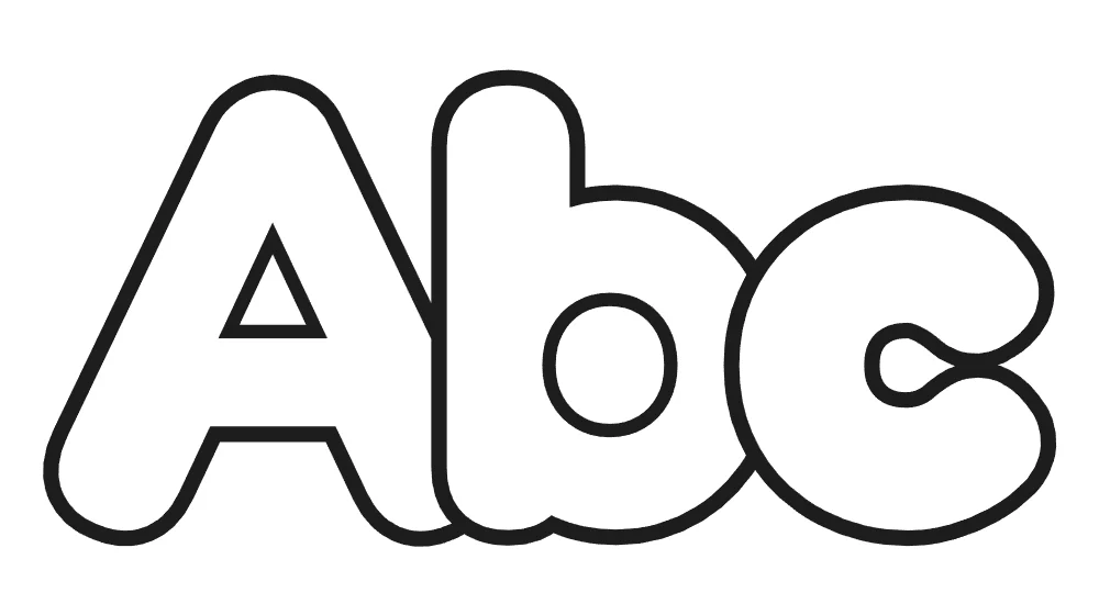 How to draw bubble letters: step 4 of 5