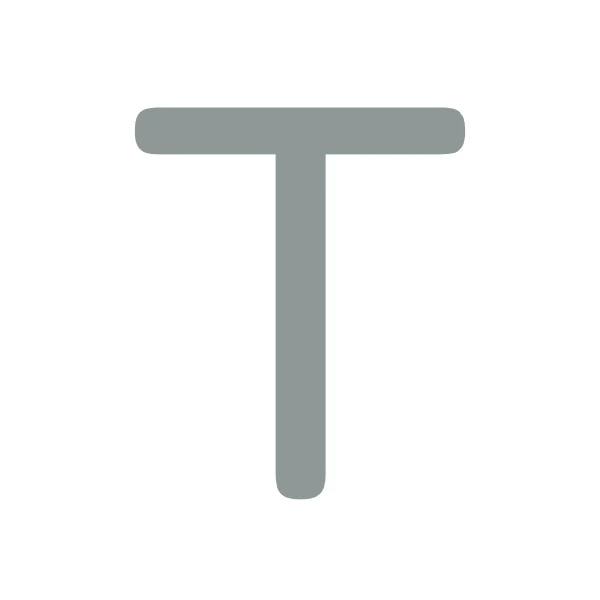 How to draw bubble letter T: step 1 of 4