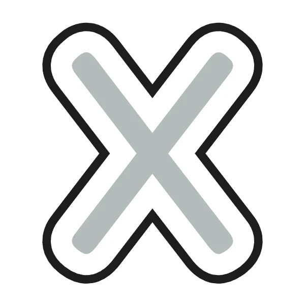 How to draw bubble letter X: step 2 of 4
