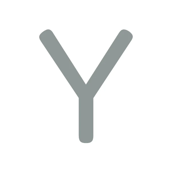 How to draw bubble letter Y: step 1 of 4