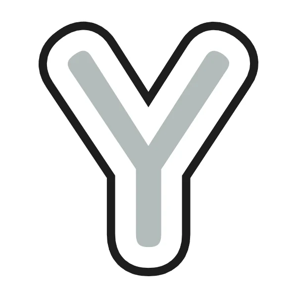 How to draw bubble letter Y: step 2 of 4