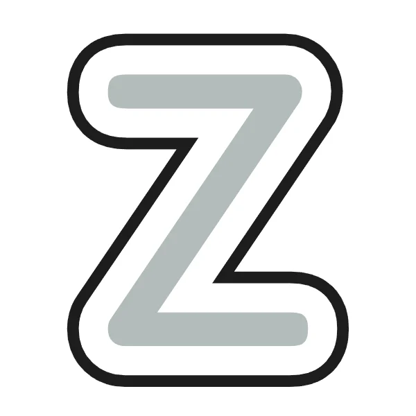 How to draw bubble letter Z: step 2 of 4