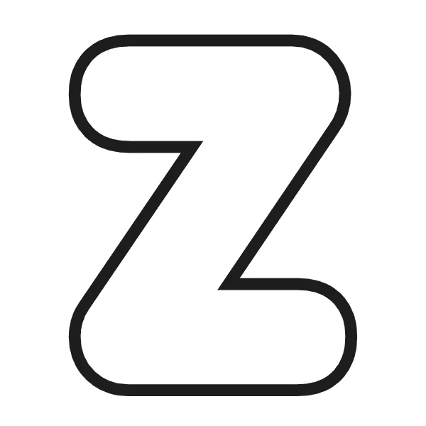 How to draw bubble letter Z: step 3 of 4