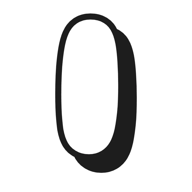 Bubble letter I – Shadow style