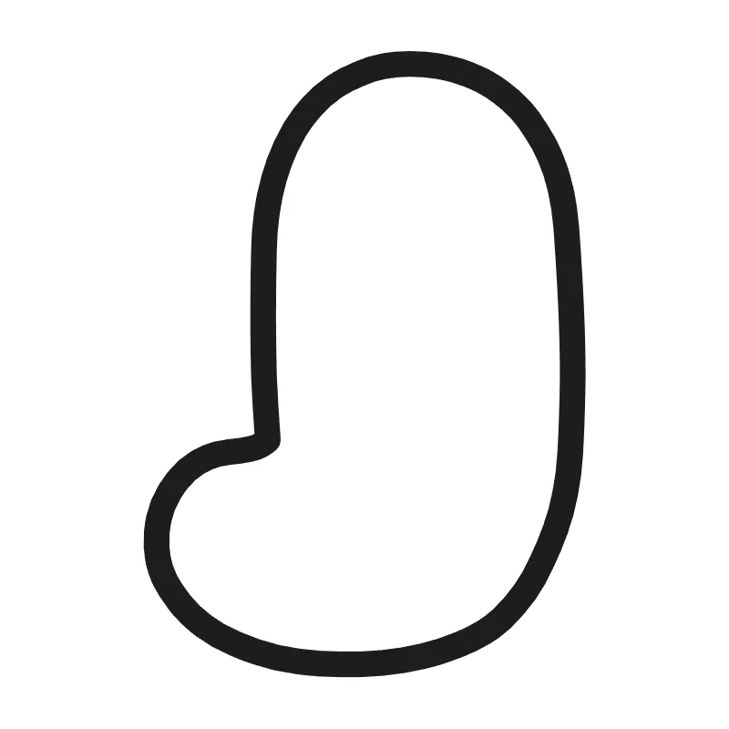 Bubble letter J – Cute style