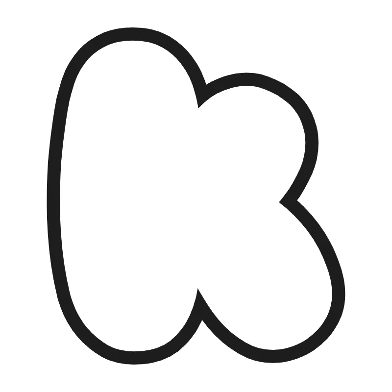 Lowercase bubble letter k – Cute style