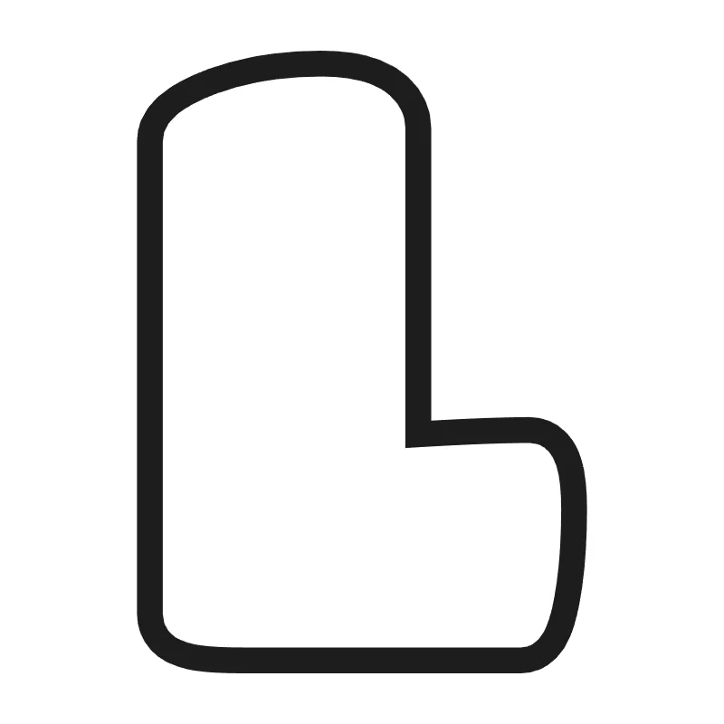 Bubble letter L – Bold style