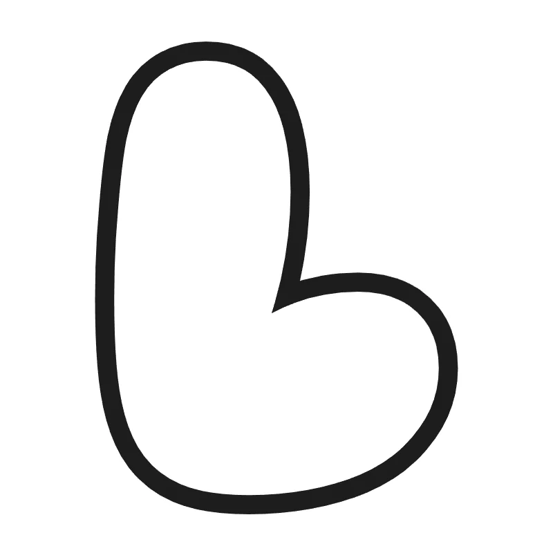 Bubble letter L – Classic style
