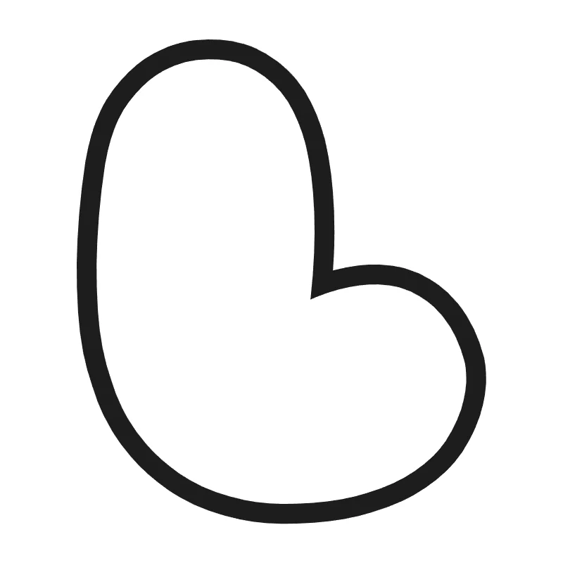 Bubble letter L – Cute style