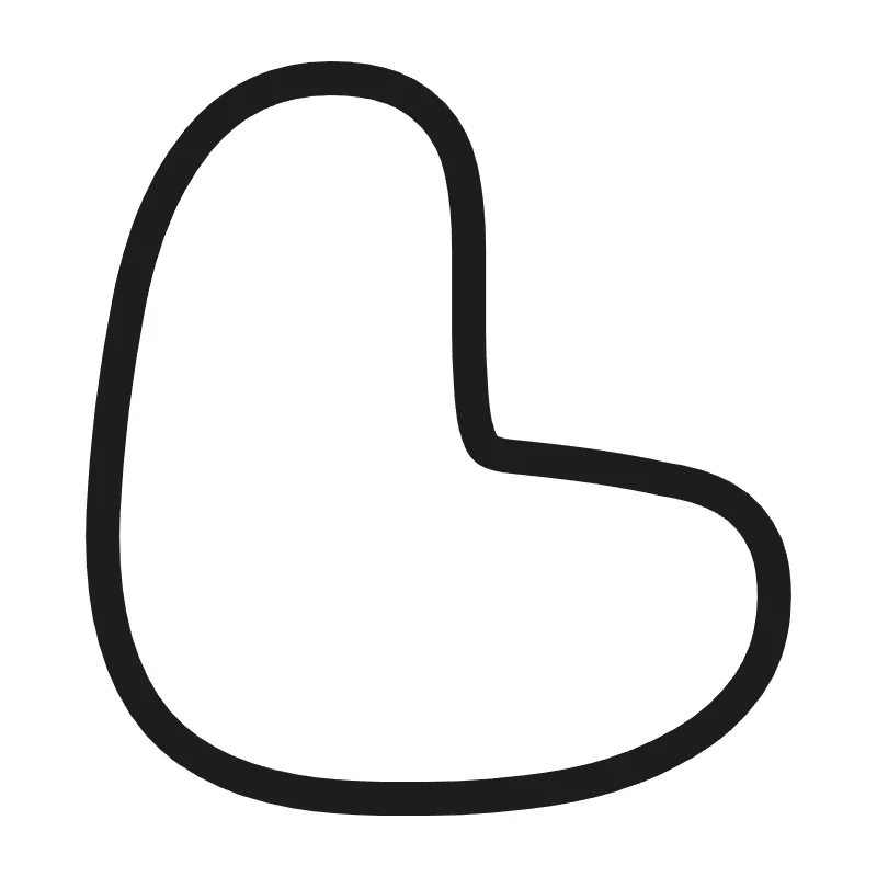 Bubble letter L – Hand-drawn style