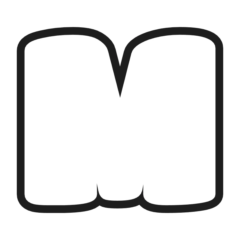 Bubble letter M – Bold style
