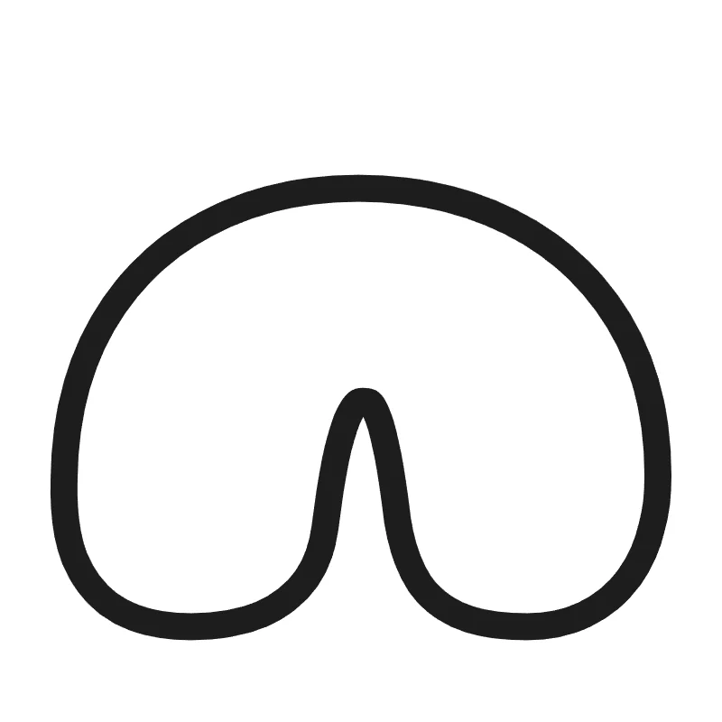 Lowercase bubble letter n – Hand-drawn style