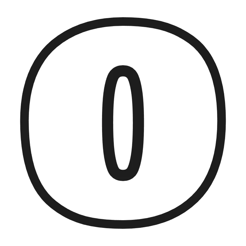 Bubble letter O – Bold style