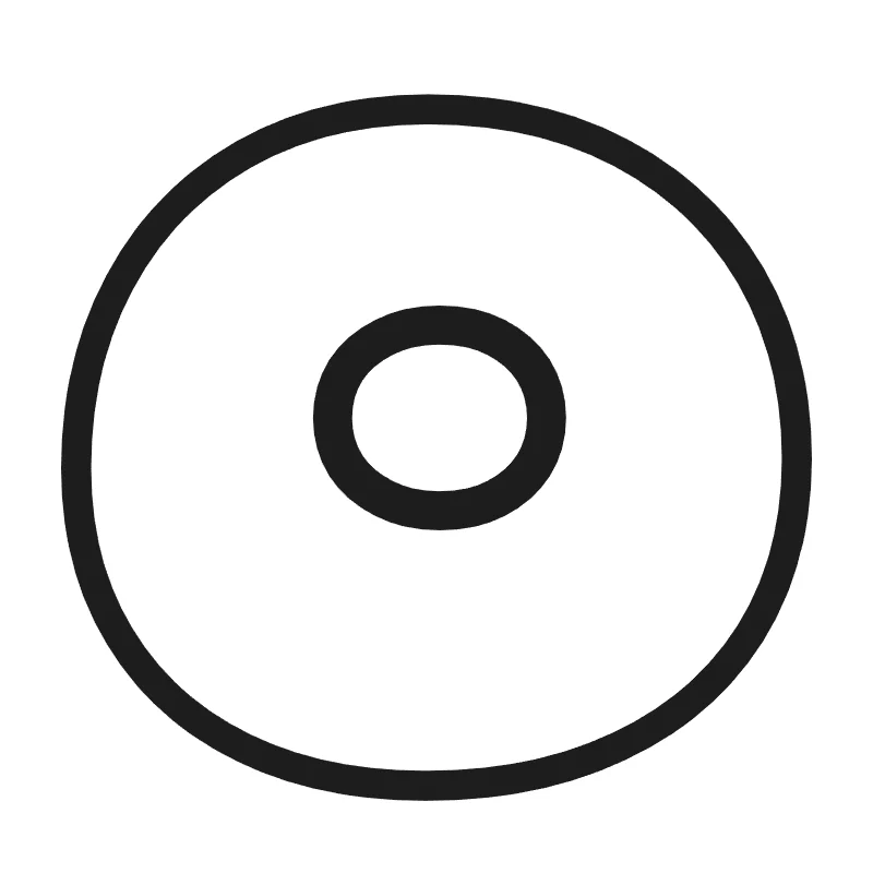 Bubble letter O – Classic style