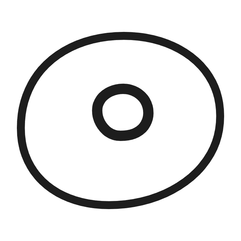 Bubble letter O – Hand-drawn style