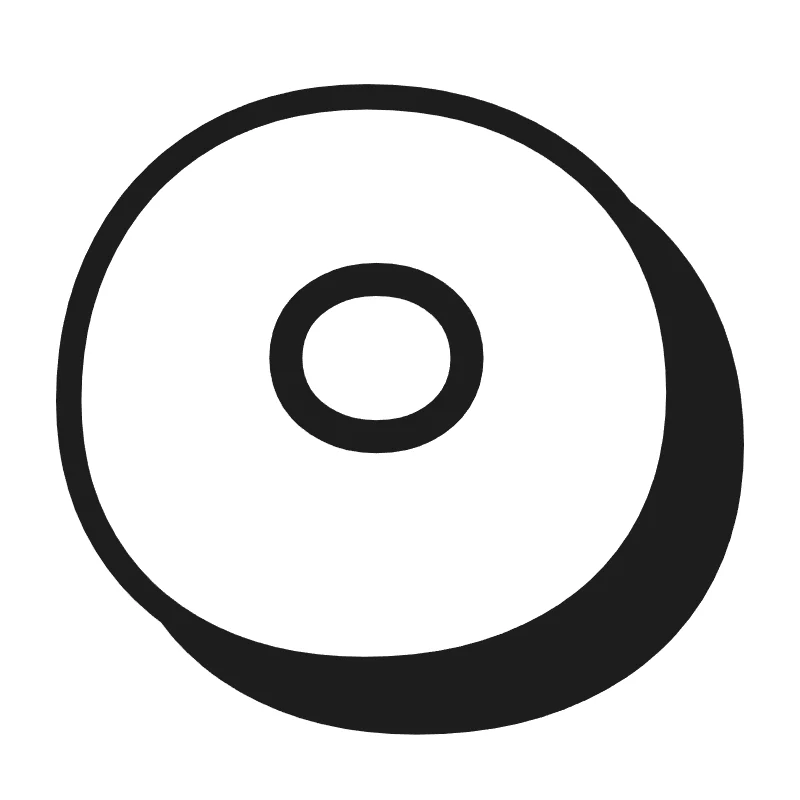Bubble letter O – Shadow style