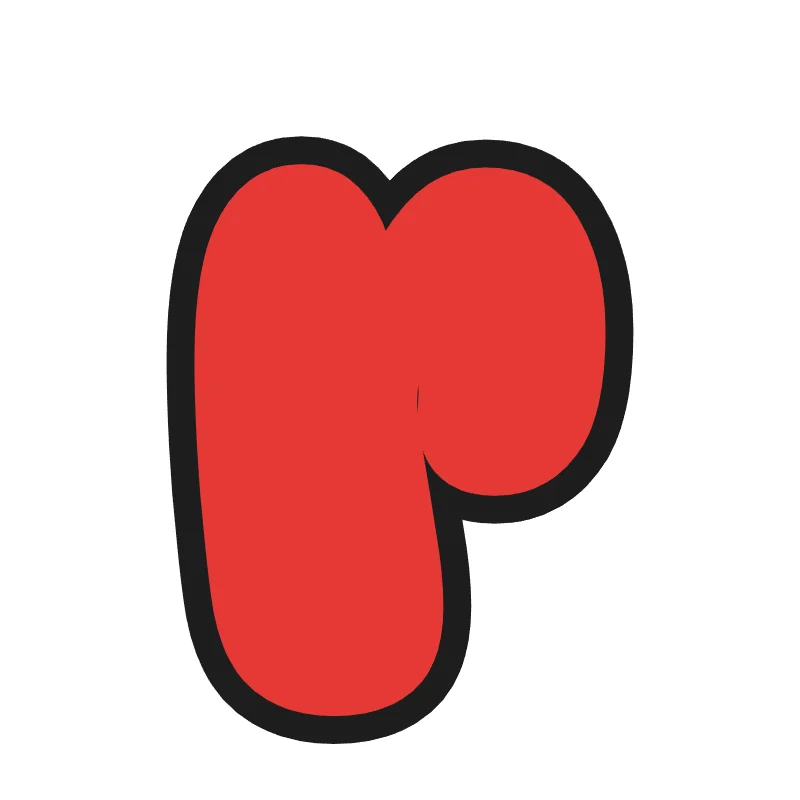 Lowercase bubble letter r – Rainbow style