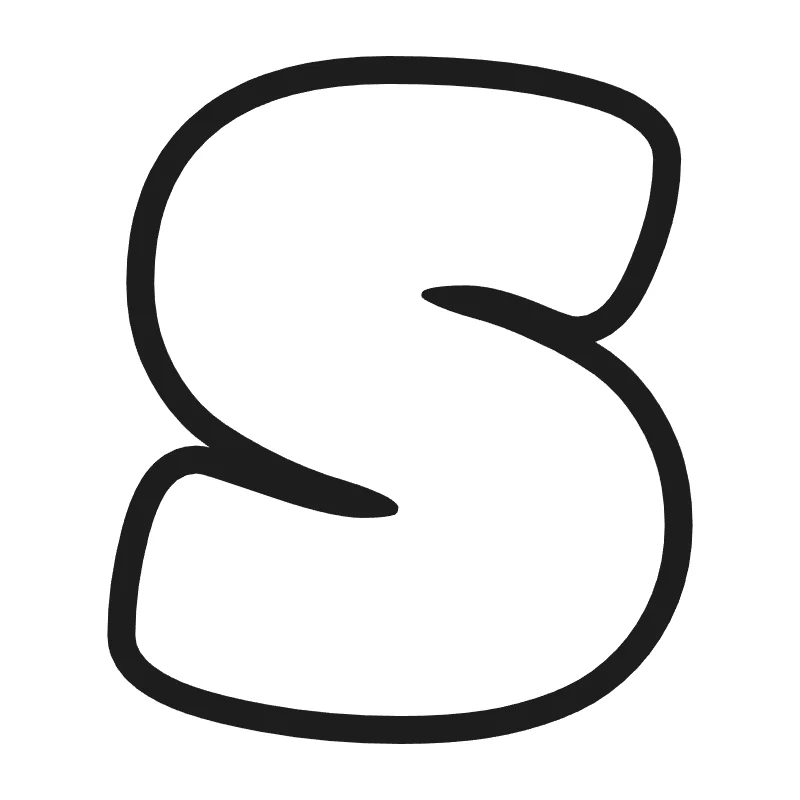 Bubble letter S – Bold style