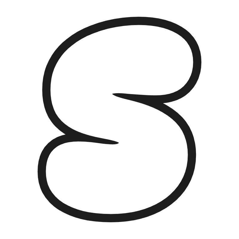 Bubble letter S – Classic style