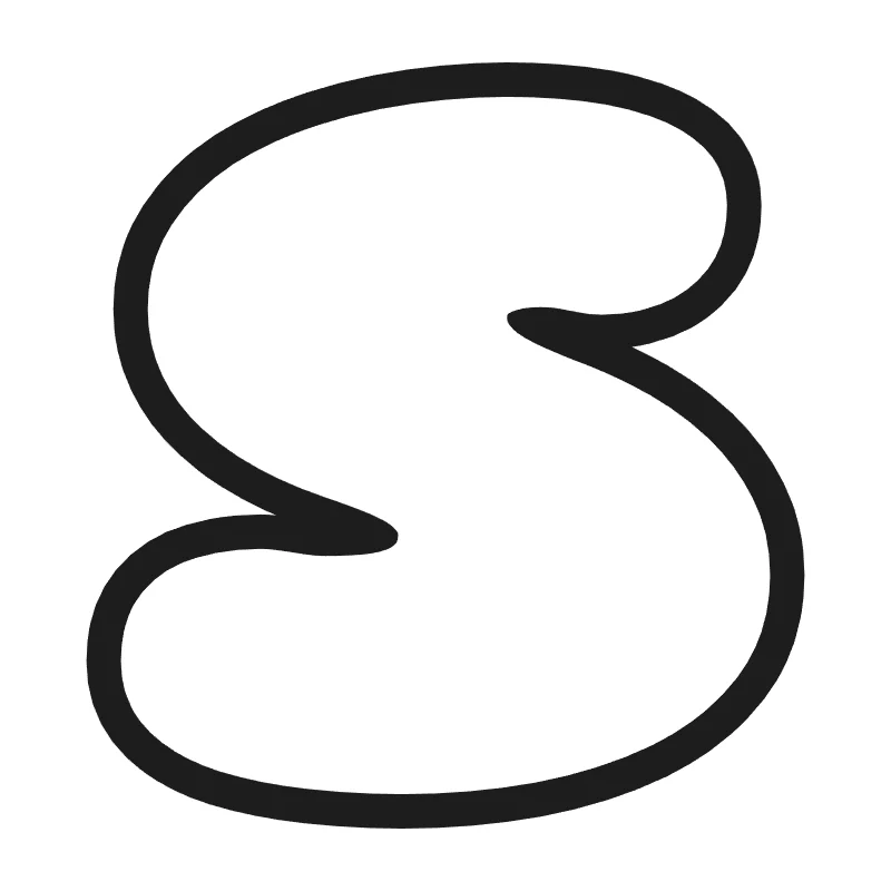 Bubble letter S – Hand-drawn style