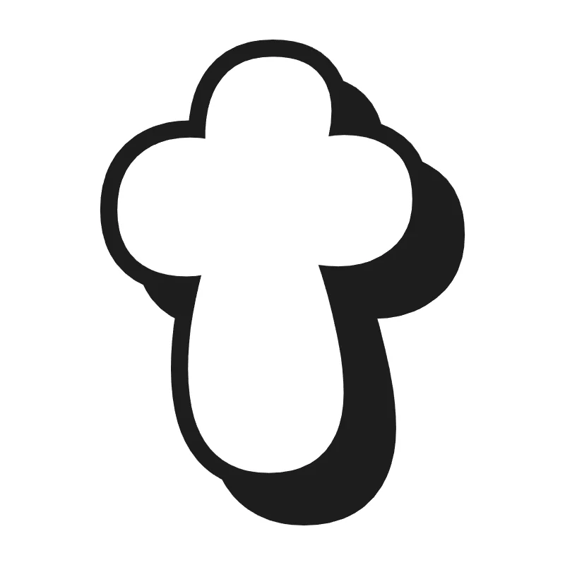 Lowercase bubble letter t – Shadow style
