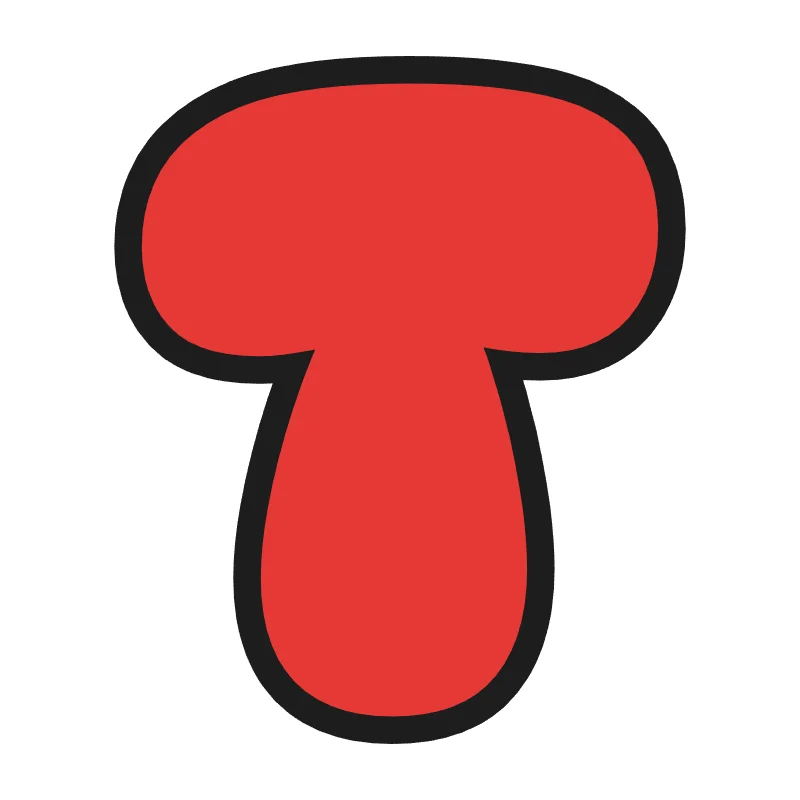 Bubble letter T – Rainbow style
