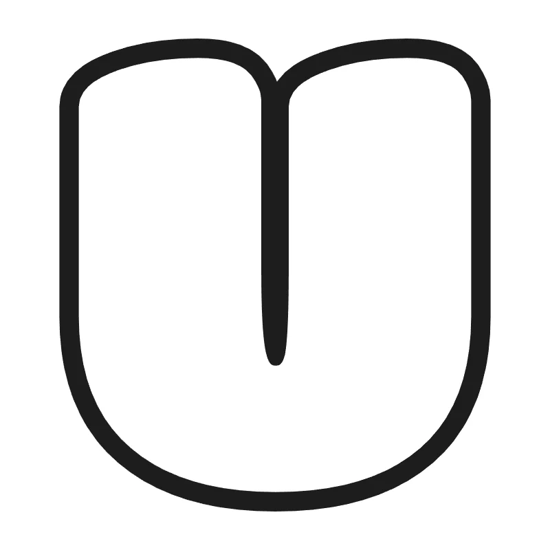 Bubble letter U – Bold style