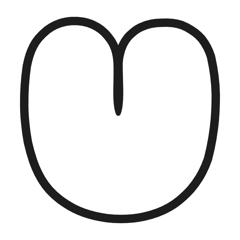 Bubble letter U – Cute style