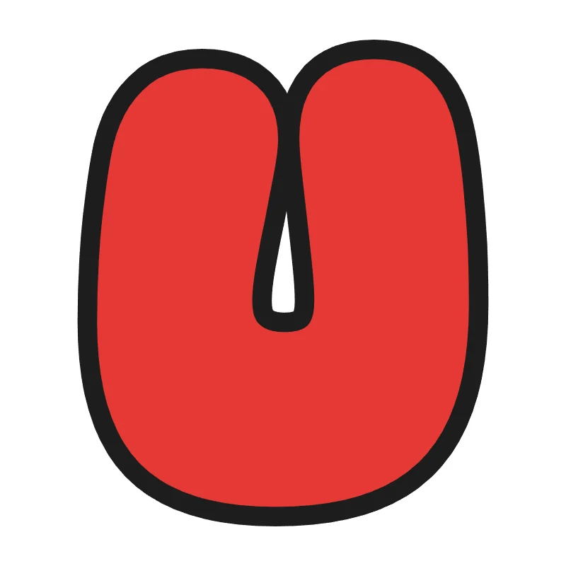 Bubble letter U – Rainbow style