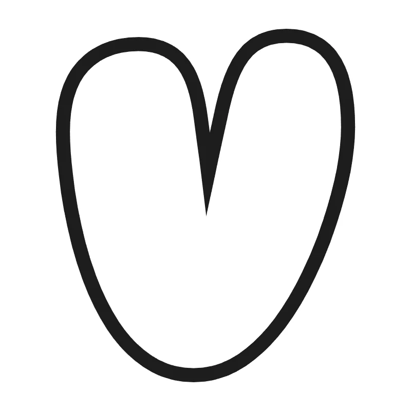 Bubble letter V – Classic style