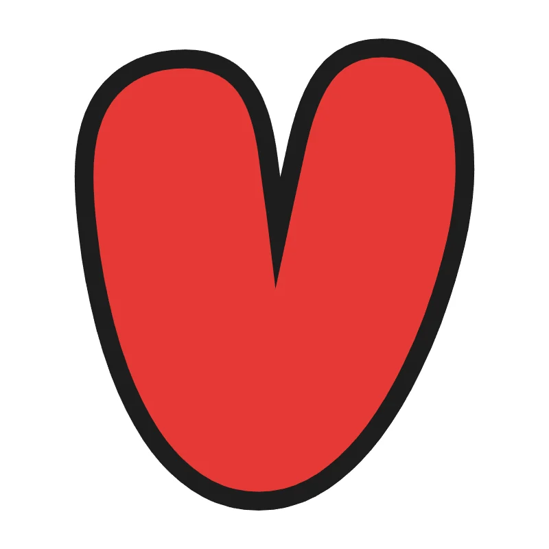 Bubble letter V – Rainbow style