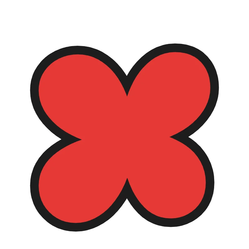 Lowercase bubble letter x – Rainbow style