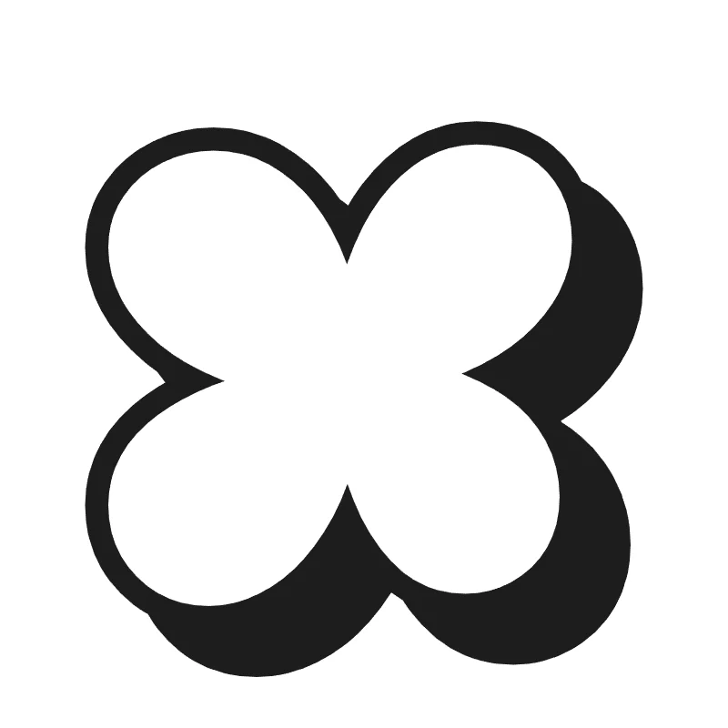 Lowercase bubble letter x – Shadow style