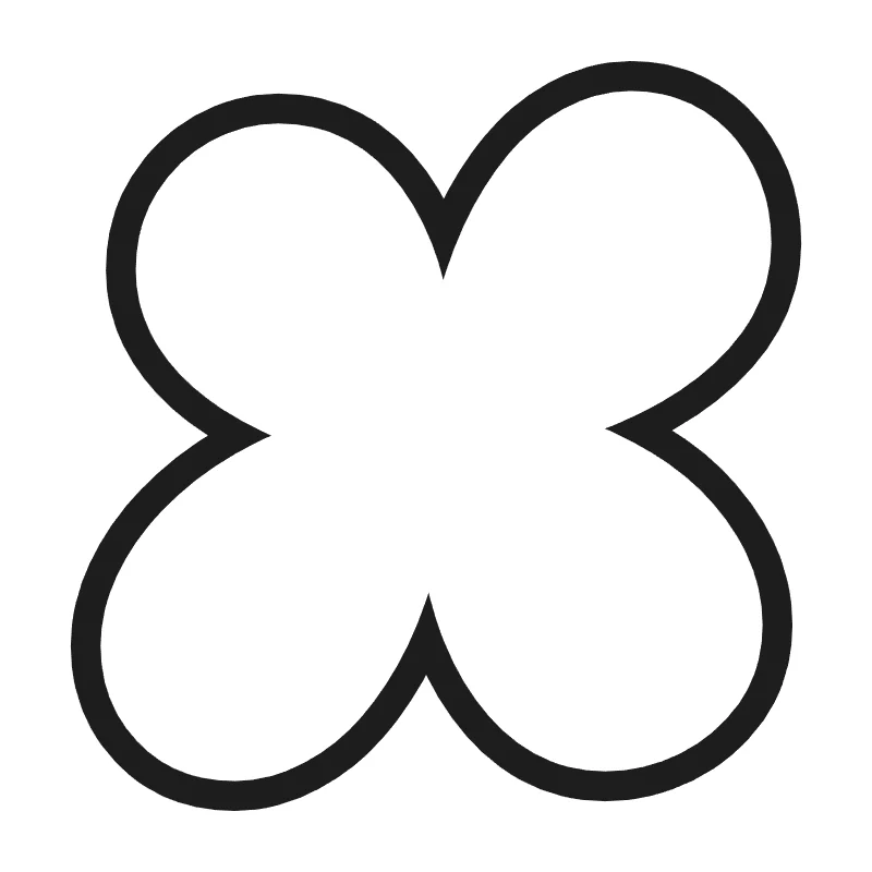 Bubble letter X – Classic style