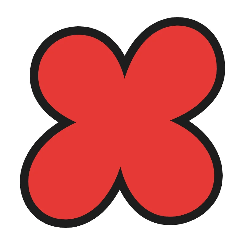 Bubble letter X – Rainbow style