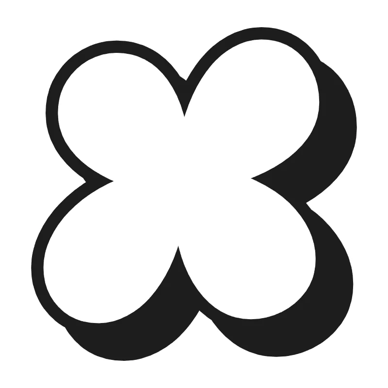 Bubble letter X – Shadow style