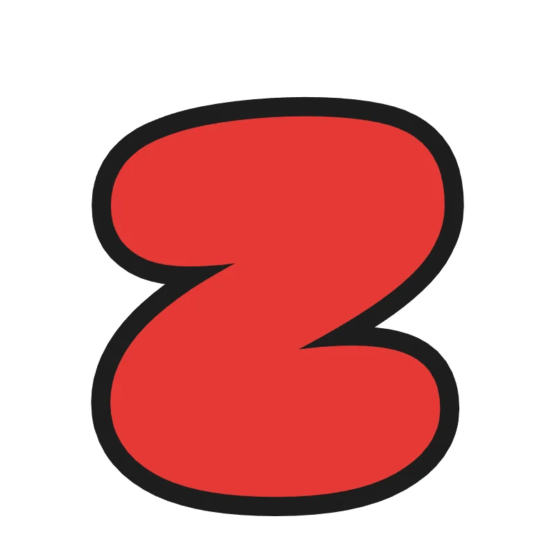 Lowercase bubble letter z – Rainbow style