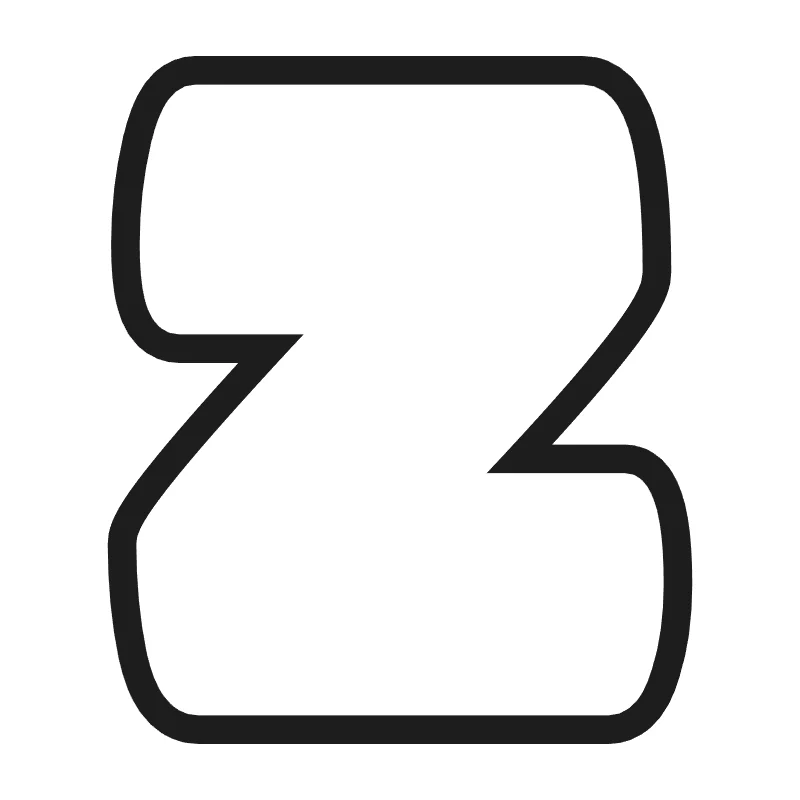 Bubble letter Z – Bold style