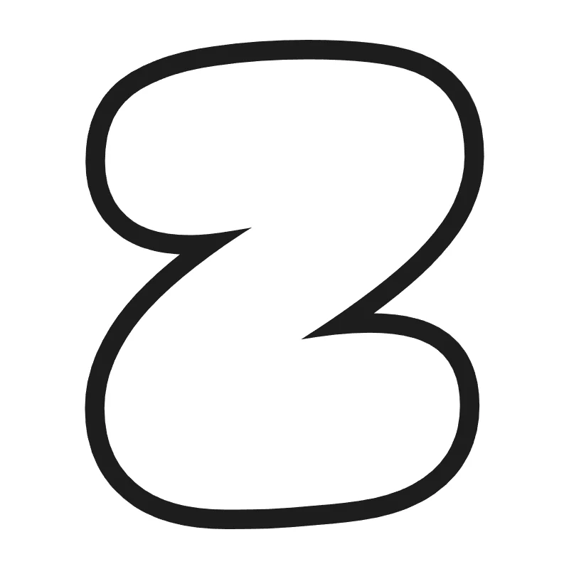 Bubble letter Z – Classic style