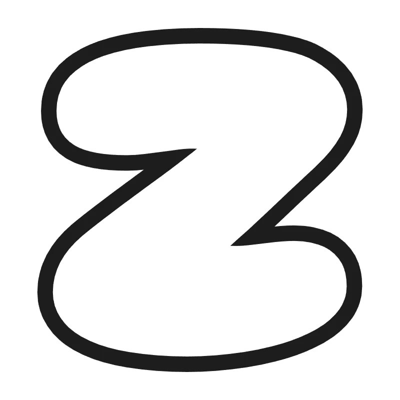 Bubble letter Z – Hand-drawn style