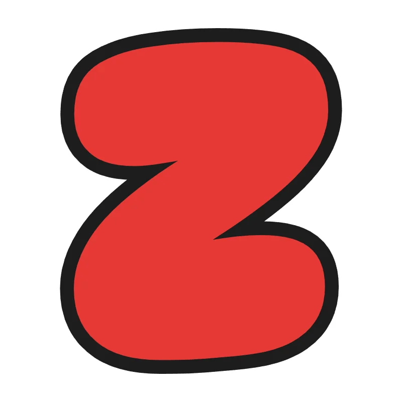 Bubble letter Z – Rainbow style