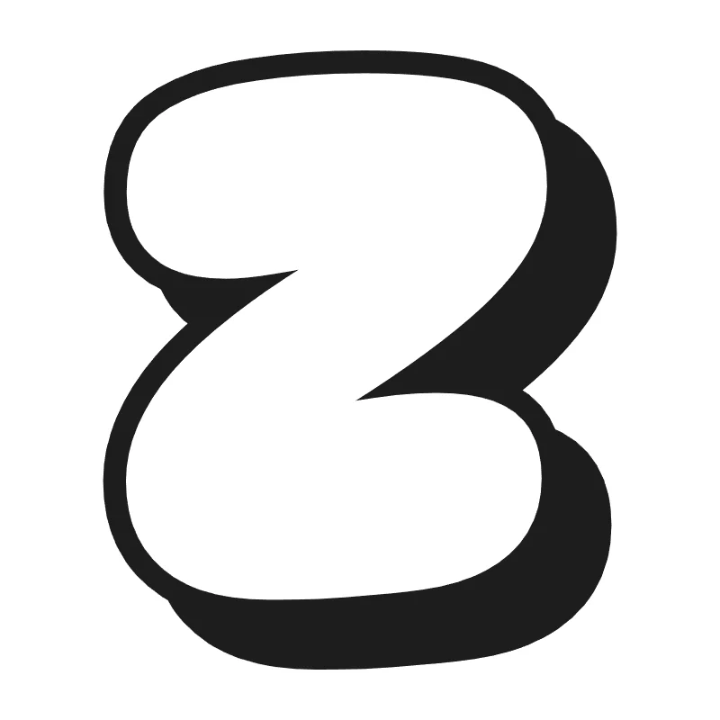 Bubble letter Z – Shadow style